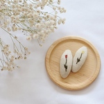 チューリップ刺繍パッチンピン