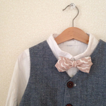 再販キッズ  リバティ蝶ネクタイ（パフ）