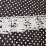 再再入荷！可愛い　テディベアのトーションレース　生成り