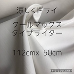 涼しくドライ　クールマックス　タイプライター　生地　はぎれ