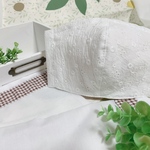 【送料無料】夏マスク☆ノーズワイヤー＆ポケット付き☆Wガーゼ使用☆コットンレースマスク