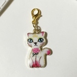 〈再販〉マスクチャーム　薔薇を持った猫ちゃん