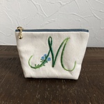 小さな刺繍ポーチ（flower　M）