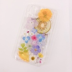 押し花　フルーツ　スマホケース　iPhone アンドロイド　機種対応可能　キウイ&オレンジ　スマホカバー