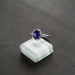 ラピスラズリ×クリスタル　ハートクラウンリング　SILVER925　