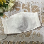 【再】素敵な夏用白マスク❤️大人用立体ますく完成品⭐️　小顔用(薄手夏向き)