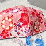 ❄接触冷感手作りマスク(和柄 さくら)