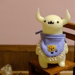 刺繍の入ったminiエプロン 【豹2】 