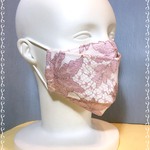 輝くラメラッセルレースの立体マスク 3層 ★Ｓ～Ｌサイズ★ 夏用【受注生産】2～4日発送