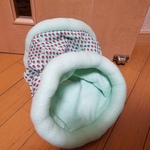 モルモット用　お昼寝トンネル　ミント×イチゴ
