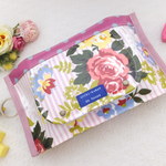 期間限定値下げ！フラップ付きビタットおしりふきポーチ*バラの花＋ドット