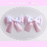 Sweet Colors mini ♡ 2段リボン ♡ ピンク×白