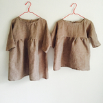 リネン秋色シンプルワンピース