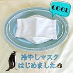 【冷感マスク】リネン　西村大臣風立体マスク　夏のひんやりマスク 爽やか 冷やしマスク🐧