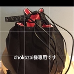 火打袋 レザー巾着バック羊革×豚革リバーシブル