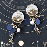 宙(ｿﾗ)の展望台 -ﾎﾜｲﾄﾏｰﾌﾞﾙ- イヤリング/ピアス