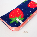 🍓 おおきないちご  🍓 ふわっふわの8重ガーゼ ハンカチ 20cm 
