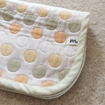 使いやすいサイズのおくるみ みずたま◍マカロンカラーの6重ガーゼ イエローグリーン