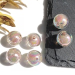 【6個】14mm オーロラ　オレンジ　ビーズ