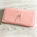 オカメインコ♡レザー調長財布