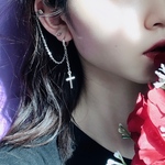 クロスのチェーンピアス 十字架 メンズ 片耳 量産型 女子 韓国 ブランド イヤリング シンプル アレルギー サージカルステンレス 病みかわいい メンヘラ ゴシック 地雷 チェーン 14g ハンドメイドマーケット Minne