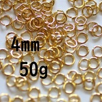 ゴールド　丸カン　4ｍｍ　50ｇ【A009】