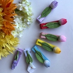 送料込み1つ500円♡立体的なお花のベビーヘアクリップ