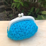【SALE】（送料込み）ライトブルーのがま口