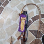 猫のメガネホルダー紫