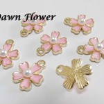 【A-1508】20pcs　桜　パール　15×12mm　ピンク　チャーム