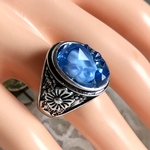 訳あり・・西ドイツ オパークライト クリスタライン vintage glass ring(７～２２号～銀古美）