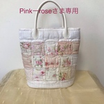 パッチワーク♪バケツ型バック♪白