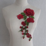 豪華薔薇モチーフ レッド　12.5*30.5cm　　