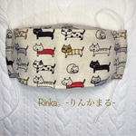(再・再販)2枚セット送料込【猫柄】ダブルガーゼ使用布マスク