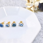  *和装にも*4個セット シー陶器 の金継ぎピアス