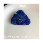 blue triangle brooch