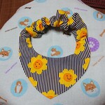 ＱTバンダナシュシュ(ひまわり🌻にこちゃん)