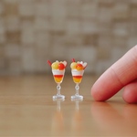 りんごとさくらんぼのパフェイヤリング(ピアス)