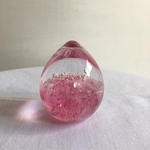 ガラスのペーパーウェイト　ピンク「イチゴあめ」