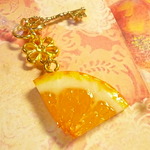 *再販*イヤフォンジャック(カットスライスオレンジ×鍵)*