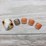 再販5♡ No.89 ひまわりネイル フットネイル