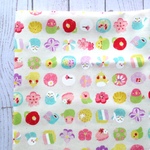 50×50★インコさんと和菓子の生地　生成り