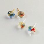琉球ガラスのしずくピアス