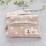 ポケットティッシュケース★marine styleアンカータグ⚓️付き★