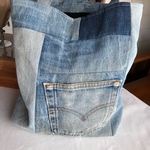 デニムリメイク手提げ⁑ パッチワーク⁑ ハンドメイド
