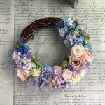 [特集掲載] * Lavender ×  Light blue * wreath * ギフト リース