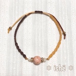 ＊ インカローズとマザーオブパールのブレスレット＊