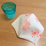 夏マスク＊楓梅の浴衣生地☆日本製さらし(裏地)の立体布マスク
