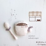 おうちカフェのふわふわマグネット。・＊ﾟ･