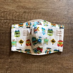 子ども用立体マスク　のりものホワイト